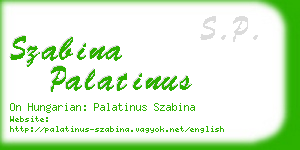 szabina palatinus business card